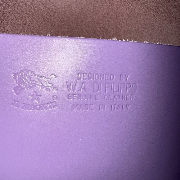 Il Bisonte Parione Women\'s Belt Sling Bag Purse Vachetta Leather Purple Lavender main image 11
